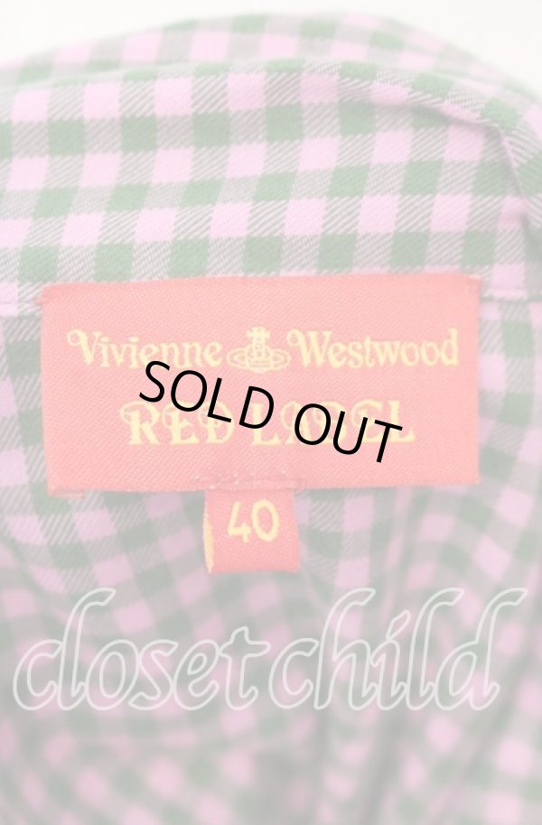 画像5: ヴィヴィアンウエストウッド 中古 / チェックリボンワンピース 40 ピンク系  O-25-09-21-024-op-YM-OS (5)