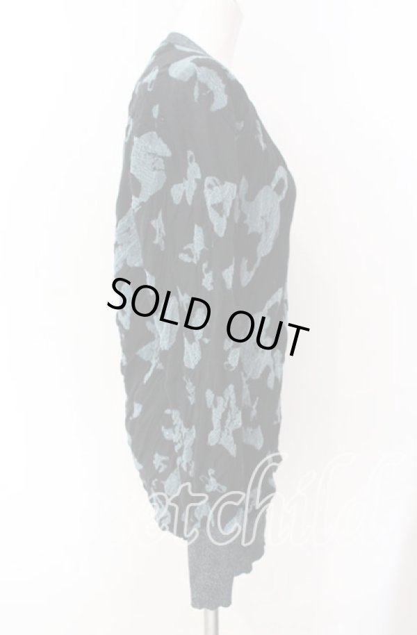 画像4: ヴィヴィアンウエストウッド 中古 / グリッタージャガードオーブカーディガン 2 ブラックｘブルー  O-25-09-21-027-to-YM-OS (4)