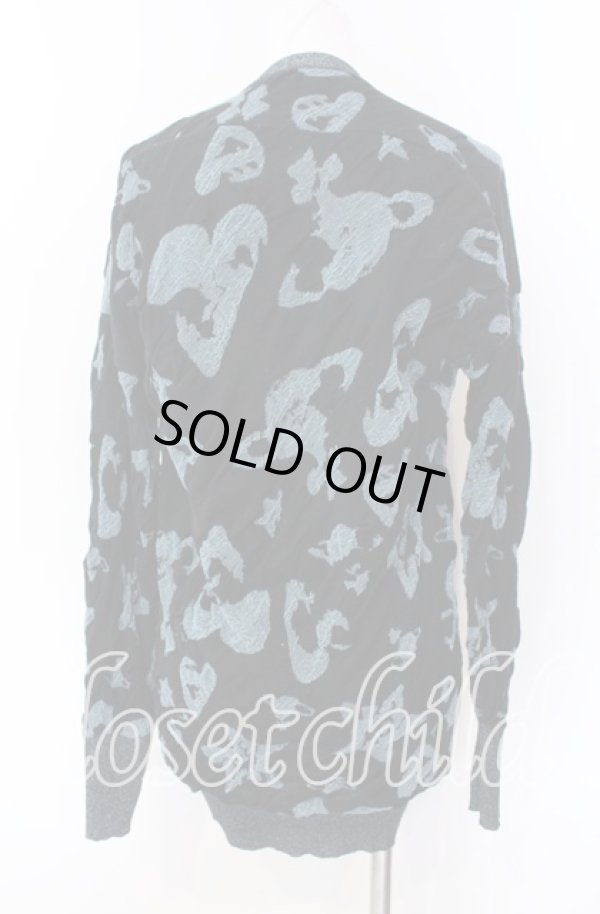 画像5: ヴィヴィアンウエストウッド 中古 / グリッタージャガードオーブカーディガン 2 ブラックｘブルー  O-25-09-21-027-to-YM-OS (5)