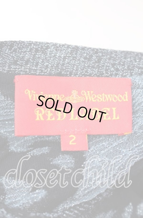 画像6: ヴィヴィアンウエストウッド 中古 / グリッタージャガードオーブカーディガン 2 ブラックｘブルー  O-25-09-21-027-to-YM-OS (6)