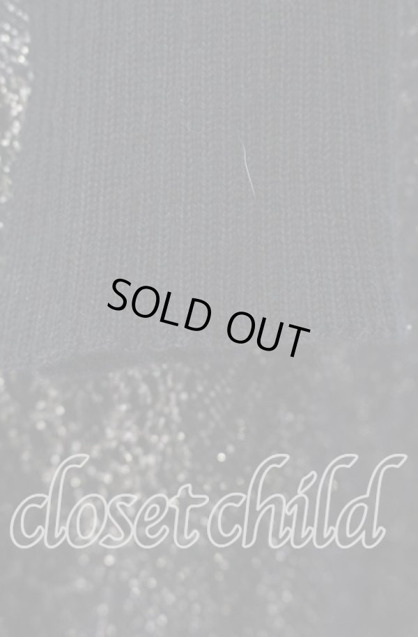 画像3: ヴィヴィアンウエストウッド 中古 / ストール付キグリッタージャガードカーディガン 2 ブラックｘゴールド  O-25-09-21-028-to-YM-OS (3)