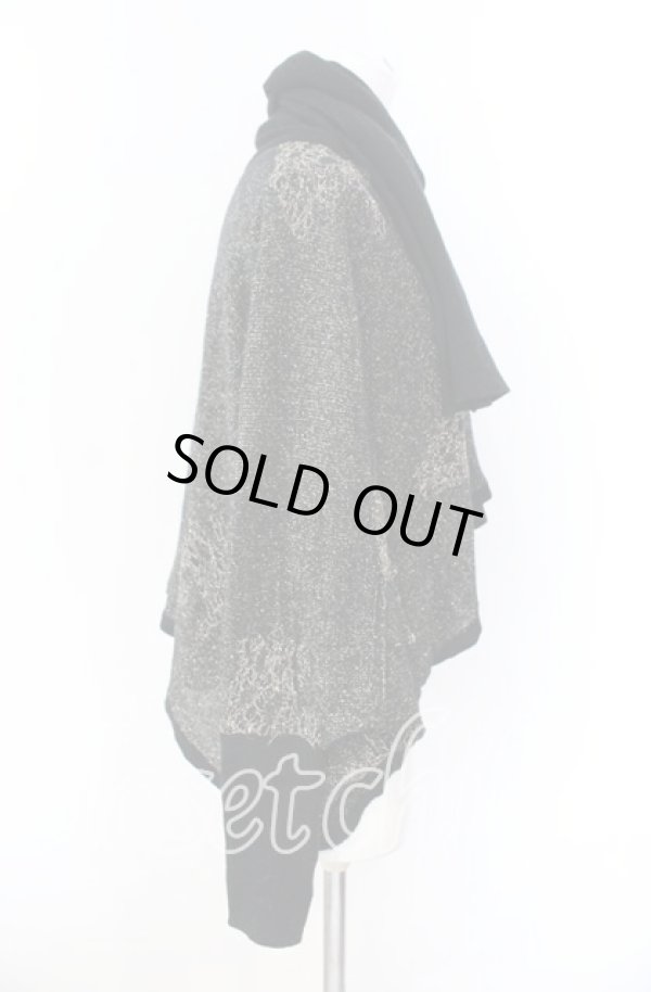 画像4: ヴィヴィアンウエストウッド 中古 / ストール付キグリッタージャガードカーディガン 2 ブラックｘゴールド  O-25-09-21-028-to-YM-OS (4)