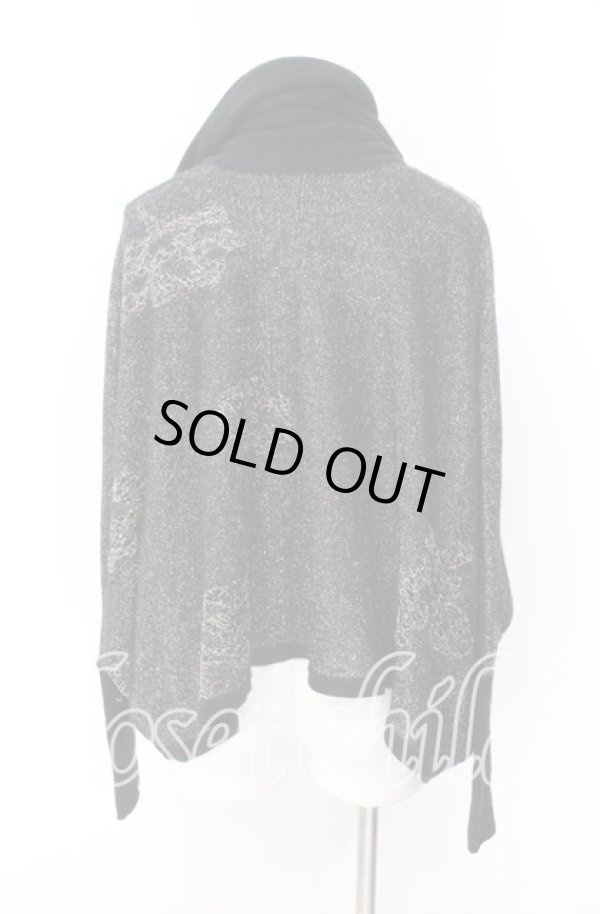 画像5: ヴィヴィアンウエストウッド 中古 / ストール付キグリッタージャガードカーディガン 2 ブラックｘゴールド  O-25-09-21-028-to-YM-OS (5)