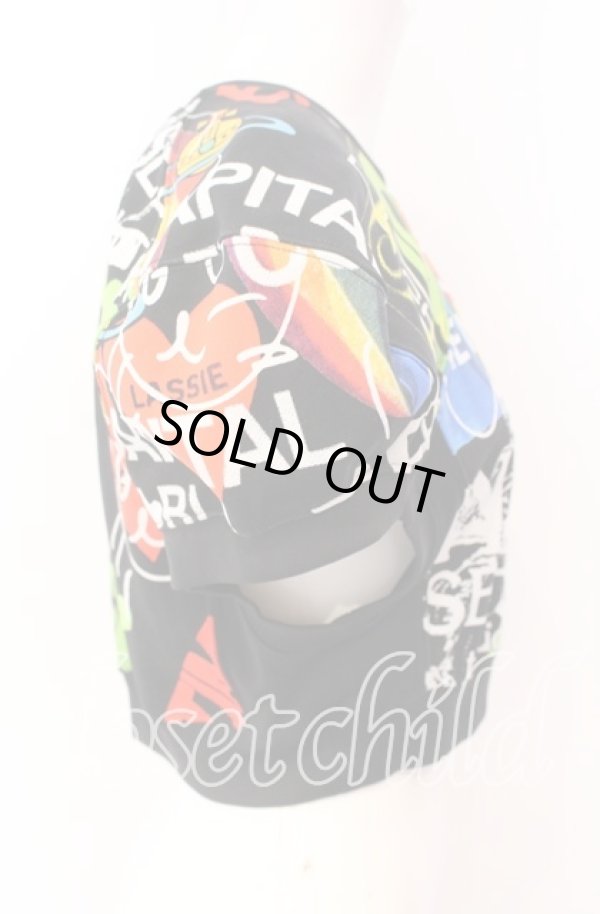 画像3: ヴィヴィアンウエストウッド 中古 / Meaningless CROPPED FOOTBALL SWEATSHIRT スウェット S ブラック×マルチ  O-25-09-21-034-to-IG-ZH (3)