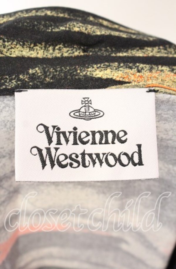 画像5: ヴィヴィアンウエストウッド 中古 / FLAMES PRINT GARRET DRESS ドレス 40 ブラック×イエロー×オレンジ  O-25-09-21-037-op-IG-OS (5)