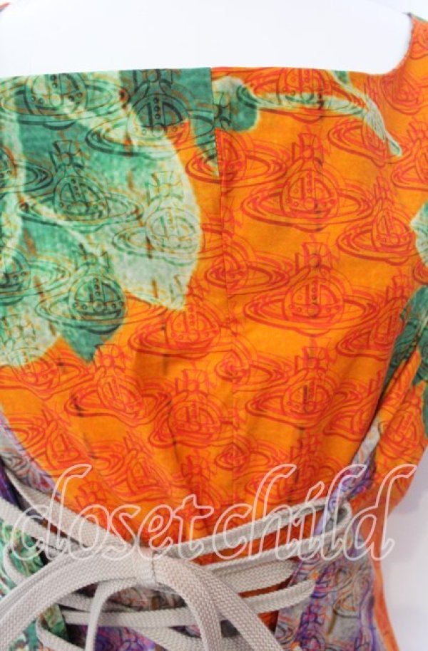 画像2: ヴィヴィアンウエストウッド 中古 / ビエラRussian Flower PT ワンピース  オレンジ  O-25-09-21-038-op-IG-OS (2)