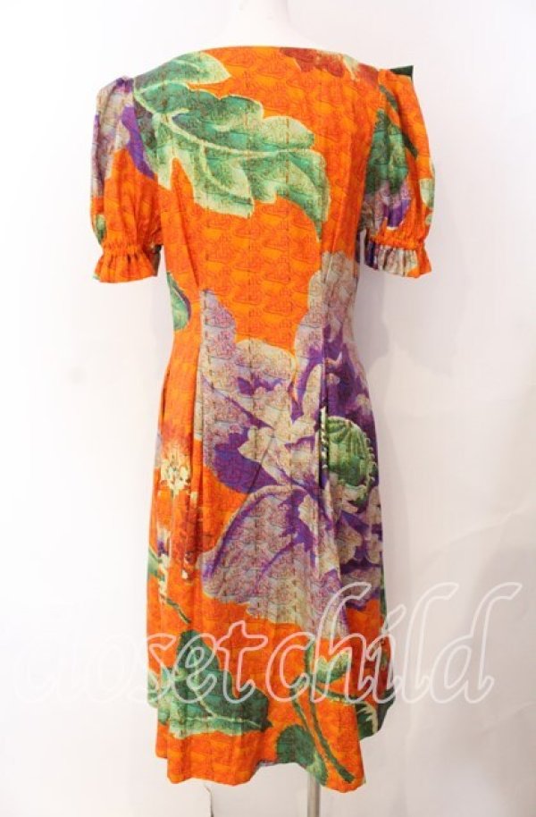 画像4: ヴィヴィアンウエストウッド 中古 / ビエラRussian Flower PT ワンピース  オレンジ  O-25-09-21-038-op-IG-OS (4)
