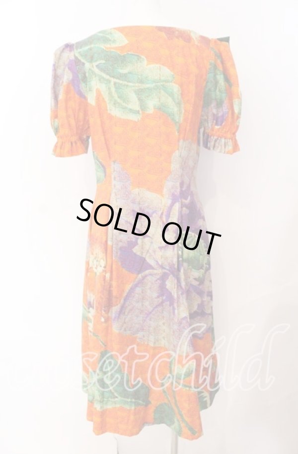 画像4: ヴィヴィアンウエストウッド 中古 / ビエラRussian Flower PT ワンピース  オレンジ  O-25-09-21-038-op-IG-ZH (4)