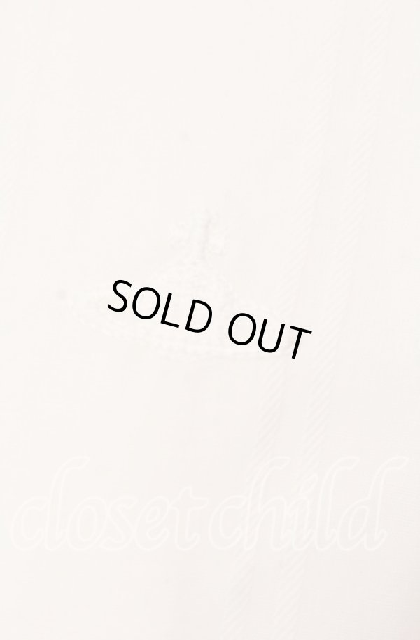 画像3: ヴィヴィアンウエストウッド 中古 / 単色オーブ刺繍ストライプブラウス 1 ホワイト  O-25-09-21-039-bl-YM-OS (3)