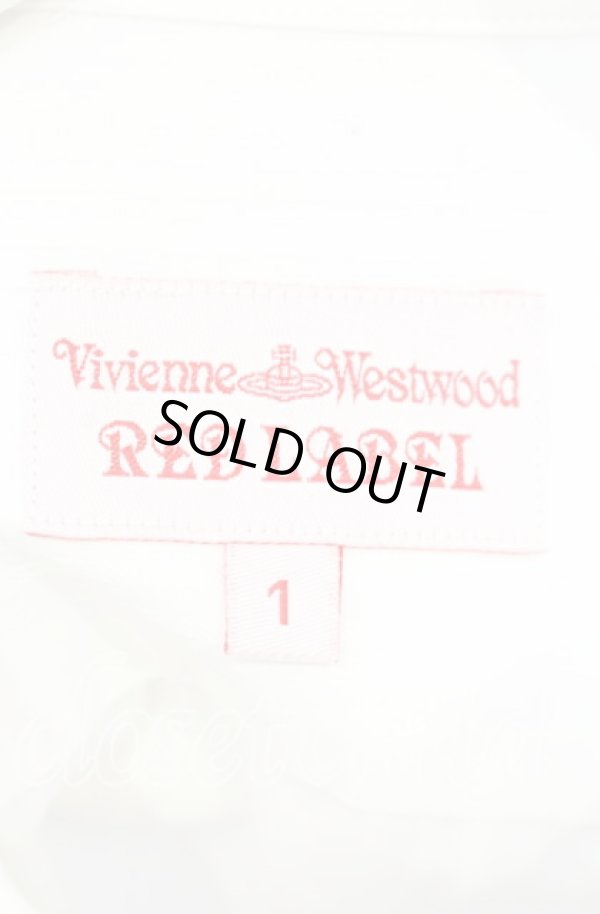 画像6: ヴィヴィアンウエストウッド 中古 / 単色オーブ刺繍ストライプブラウス 1 ホワイト  O-25-09-21-039-bl-YM-OS (6)