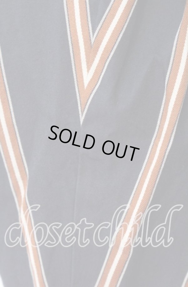 画像3: ヴィヴィアンウエストウッド 中古 / ストライプブロッキングフリルシャツ S ブラウンｘネイビー  O-25-09-21-042-bl-YM-ZH (3)