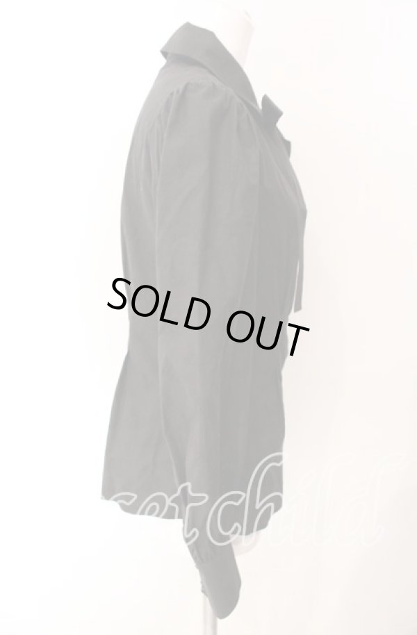 画像3: ヴィヴィアンウエストウッド 中古 / オーガニックオーブジャカードギャザーボウタイシャツ 02 ブラック  O-25-09-21-045-bl-IG-OS (3)