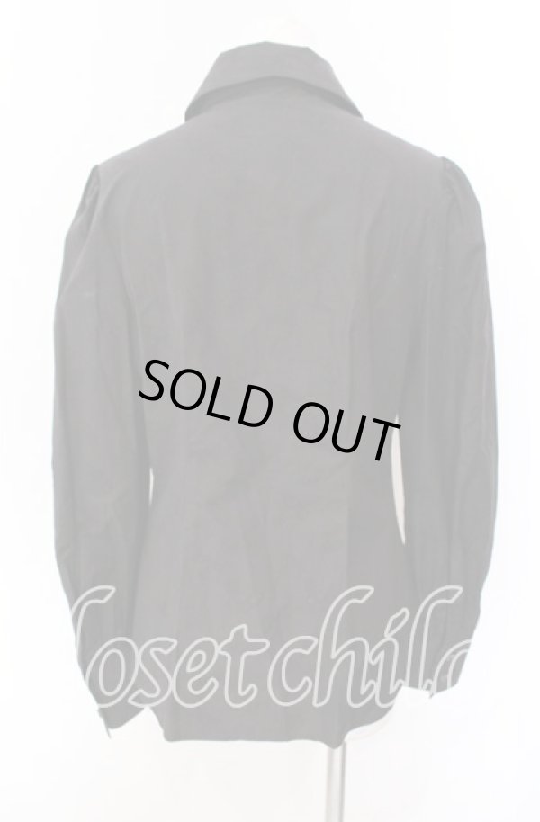 画像5: ヴィヴィアンウエストウッド 中古 / オーガニックオーブジャカードギャザーボウタイシャツ 02 ブラック  O-25-09-21-045-bl-IG-OS (5)