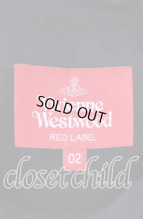 画像6: ヴィヴィアンウエストウッド 中古 / オーガニックオーブジャカードギャザーボウタイシャツ 02 ブラック  O-25-09-21-045-bl-IG-OS (6)