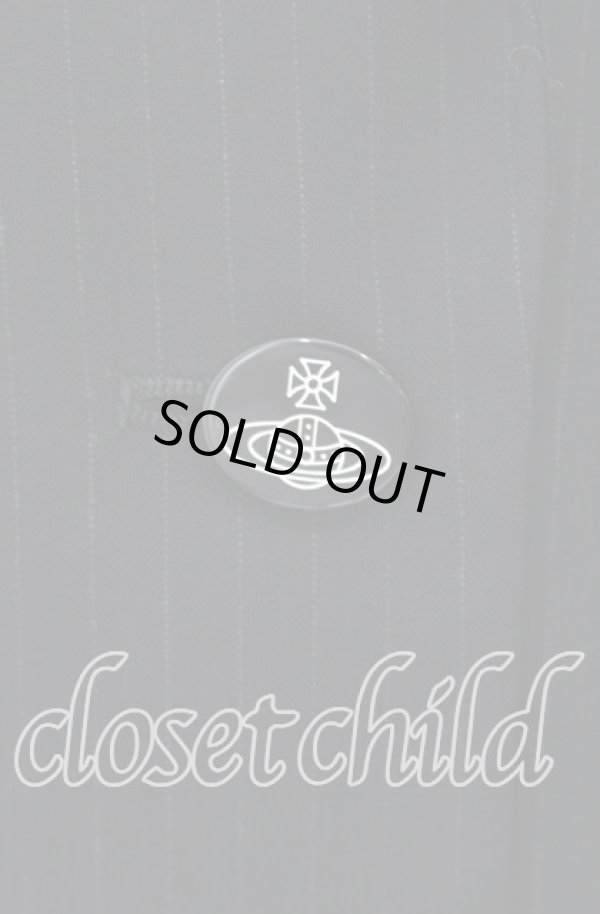 画像2: ヴィヴィアンウエストウッド 中古 / ピンストライプベッティーナジャケット 1 ブラック  O-25-09-21-049-jc-IG-OS (2)