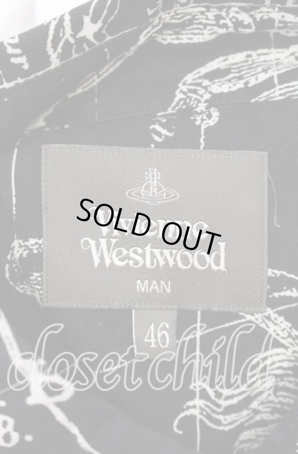 画像6: ヴィヴィアンウエストウッド MAN 中古 / CONSTELLATION クラシックシャツ 46 ブラック  O-25-09-21-005-bl-YM-OS (6)