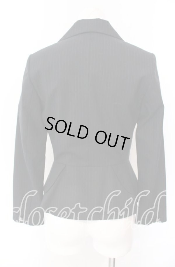 画像4: ヴィヴィアンウエストウッド 中古 / ピンストライプベッティーナジャケット 1 ブラック  O-25-09-21-049-jc-IG-OS (4)