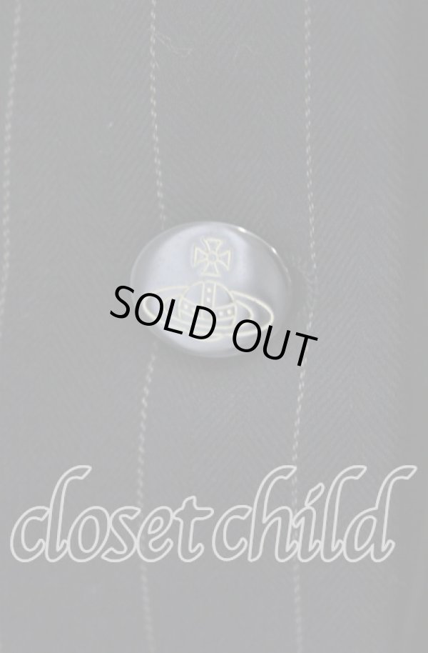 画像2: ヴィヴィアンウエストウッド 中古 / ストライプ3Bジャケット 38 ブラック  O-25-09-21-050-jc-YM-OS (2)