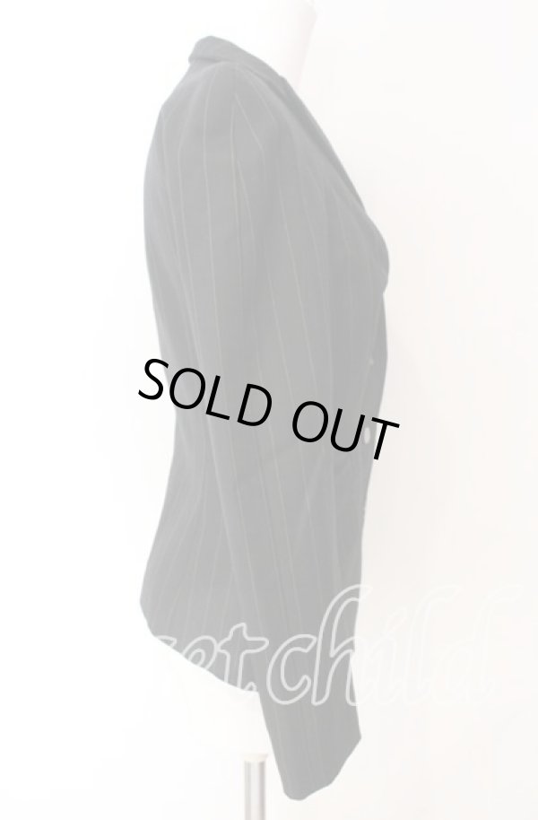 画像3: ヴィヴィアンウエストウッド 中古 / ストライプ3Bジャケット 38 ブラック  O-25-09-21-050-jc-YM-OS (3)