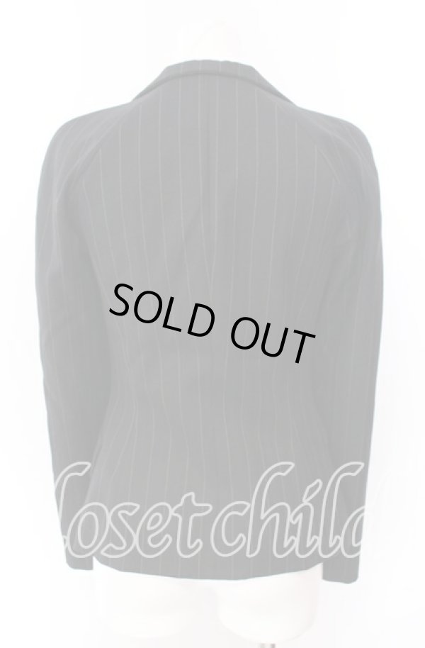 画像4: ヴィヴィアンウエストウッド 中古 / ストライプ3Bジャケット 38 ブラック  O-25-09-21-050-jc-YM-OS (4)