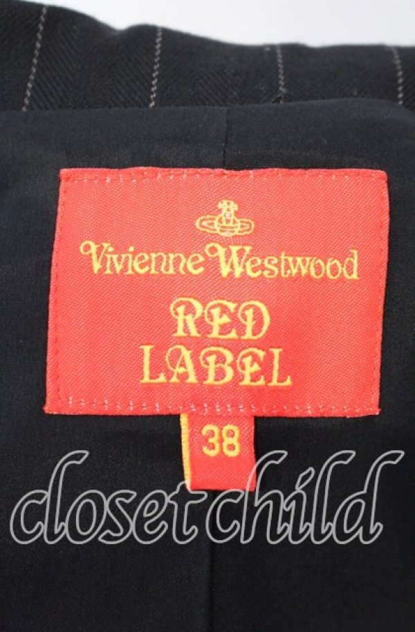 画像5: ヴィヴィアンウエストウッド 中古 / ストライプ3Bジャケット 38 ブラック  O-25-09-21-050-jc-YM-OS (5)