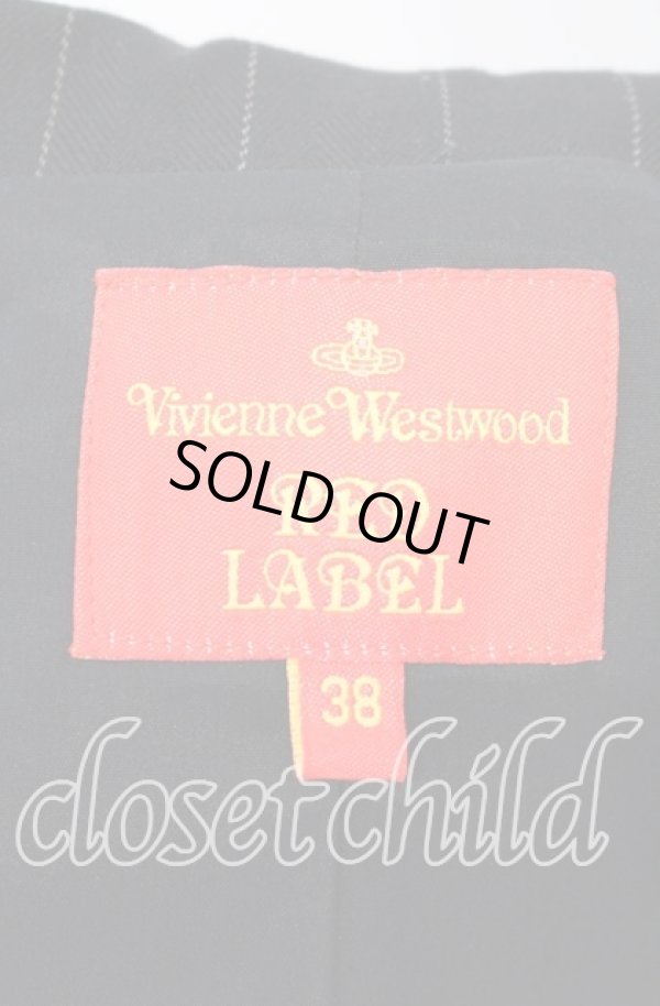 画像5: ヴィヴィアンウエストウッド 中古 / ストライプ3Bジャケット 38 ブラック  O-25-09-21-050-jc-YM-OS (5)