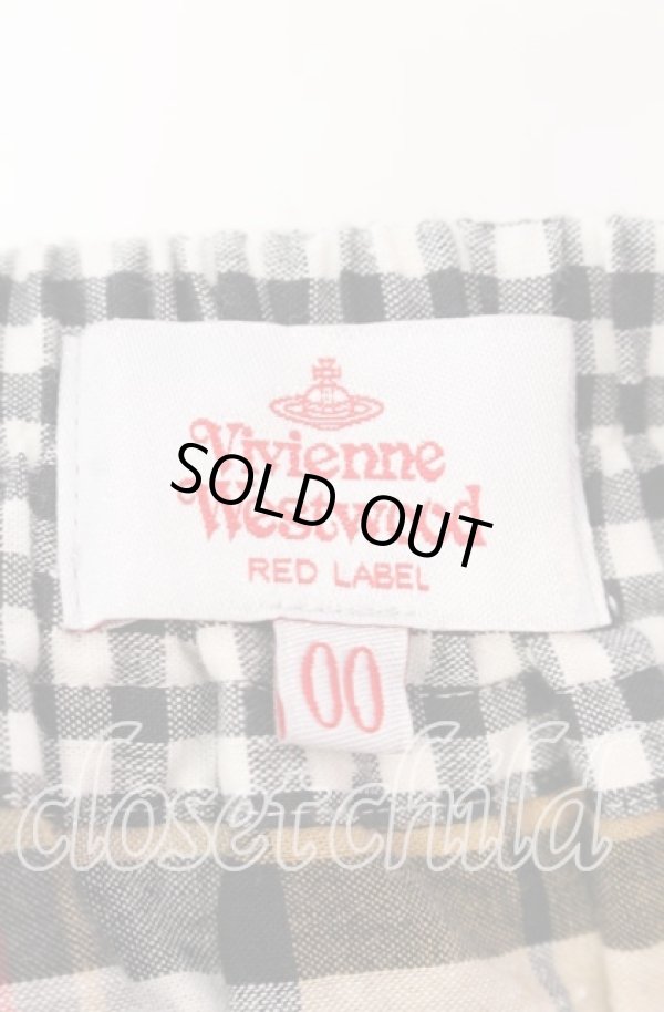 画像5: ヴィヴィアンウエストウッド 中古 / トリプルチェックブロッキング ミニスカート 00 ブルー×ベージュ  O-25-09-21-055-sk-IG-ZH (5)