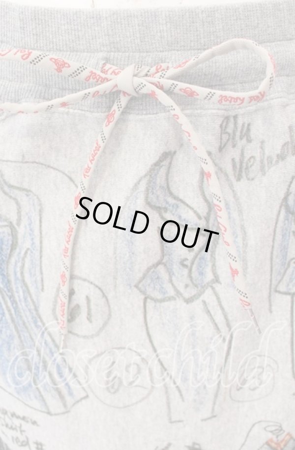 画像2: ヴィヴィアンウエストウッド 中古 / Line Up Print カットスカート  グレー×マルチ  O-25-09-21-056-sk-IG-ZH (2)