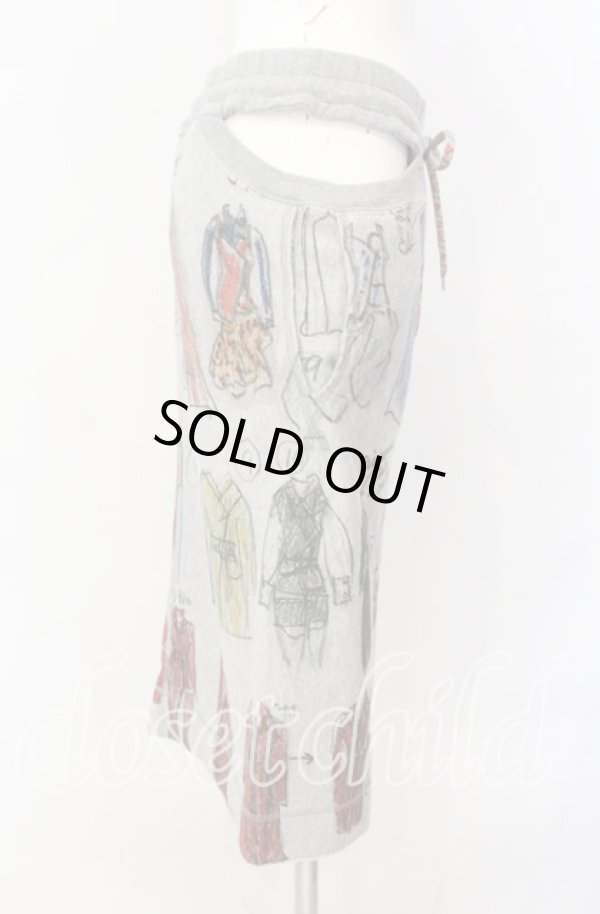 画像3: ヴィヴィアンウエストウッド 中古 / Line Up Print カットスカート  グレー×マルチ  O-25-09-21-056-sk-IG-ZH (3)