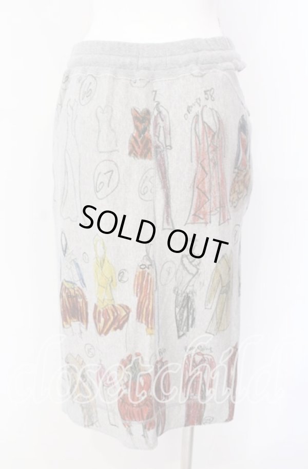 画像4: ヴィヴィアンウエストウッド 中古 / Line Up Print カットスカート  グレー×マルチ  O-25-09-21-056-sk-IG-ZH (4)