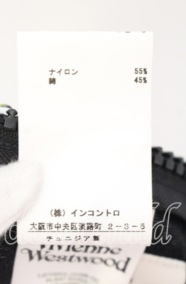 画像6: ヴィヴィアンウエストウッド 中古 / MEANINGLESS Pleat Skirt スカート S ブラック×マルチ  O-25-09-21-060-sk-IG-OS (6)