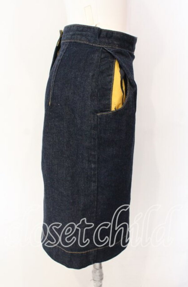 画像2: ANGLOMANIA 中古 / 台形デニムスカート 38 インディゴ  O-25-09-21-062-sk-YM-OS (2)
