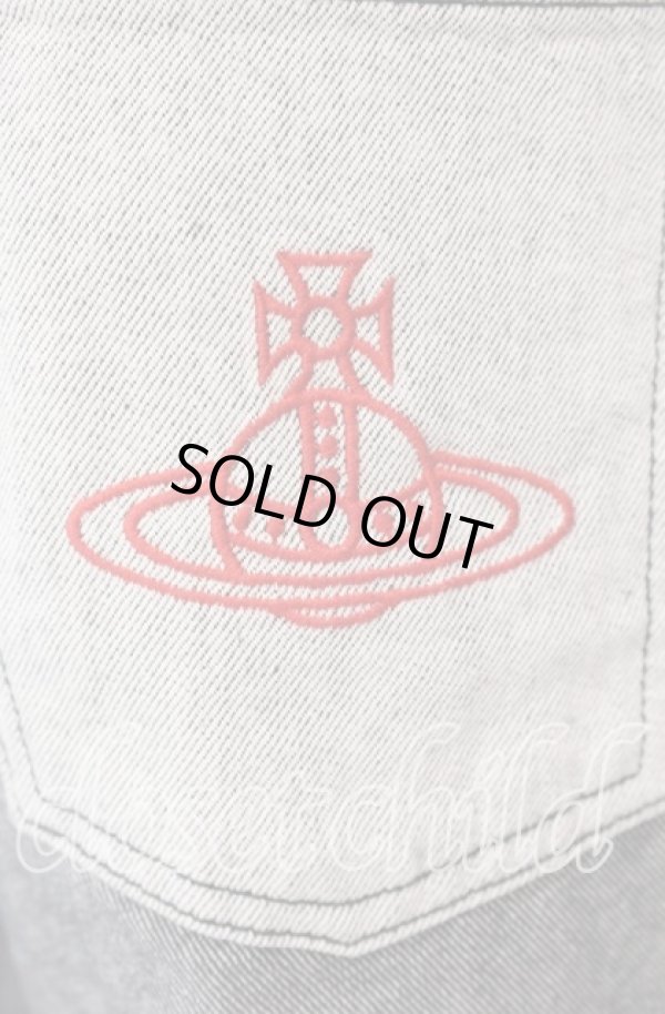 画像5: ヴィヴィアンウエストウッド 中古 / バイカラーデニムパンツ 01 グレー  O-25-09-21-063-pa-IG-OS (5)