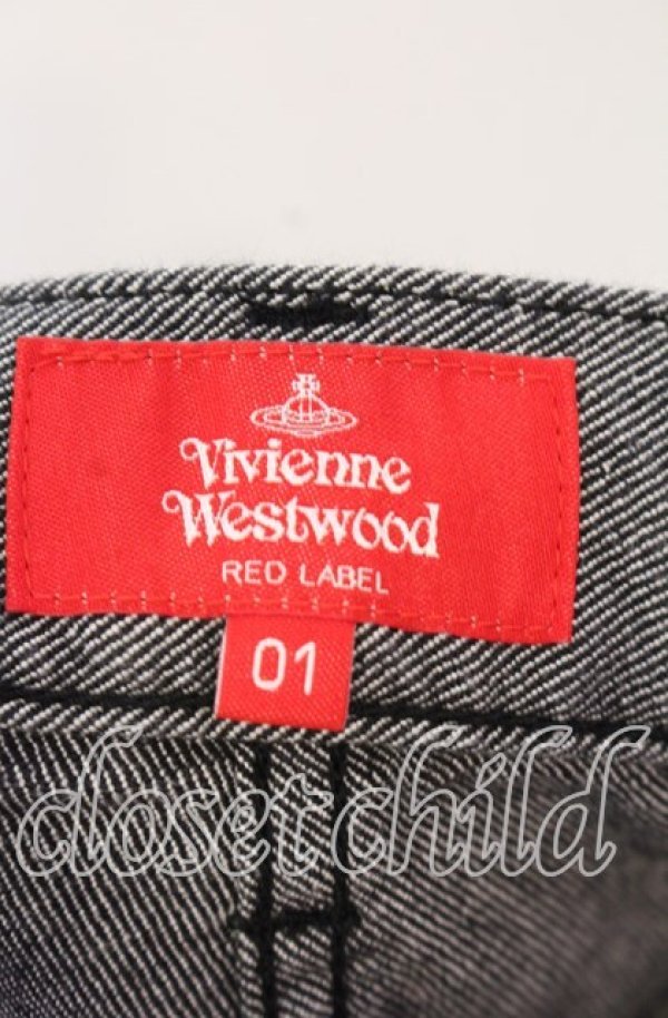 画像6: ヴィヴィアンウエストウッド 中古 / バイカラーデニムパンツ 01 グレー  O-25-09-21-063-pa-IG-OS (6)