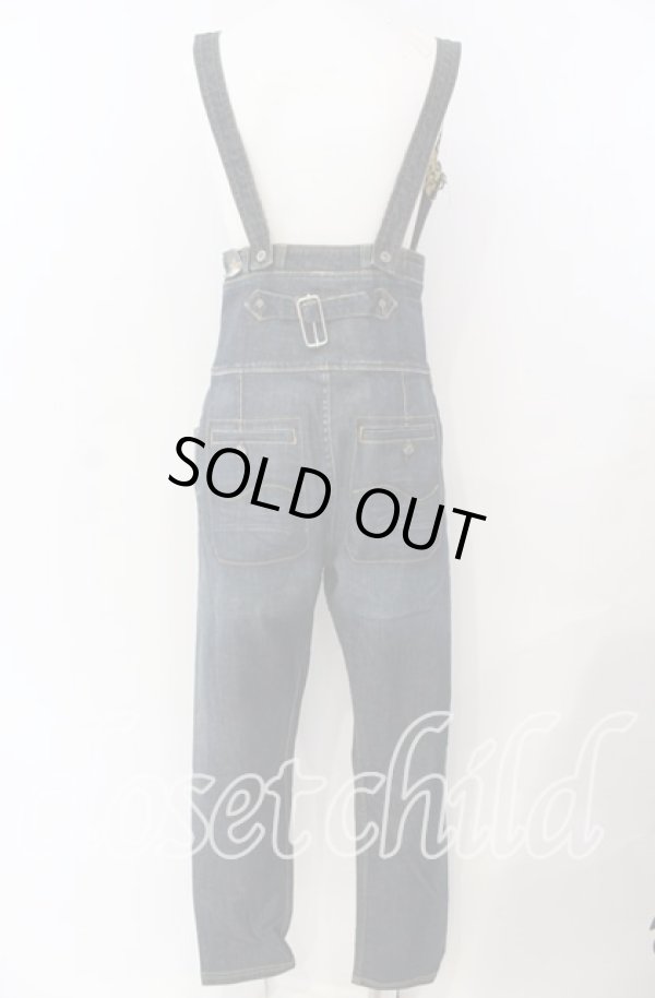 画像3: ヴィヴィアンウエストウッド Anglomania and Lee 中古 / BOMBARDIER サスペンダー付キハイウェストパンツ W28L33 インディゴｘイエロー  O-25-09-21-065-pa-YM-OS (3)