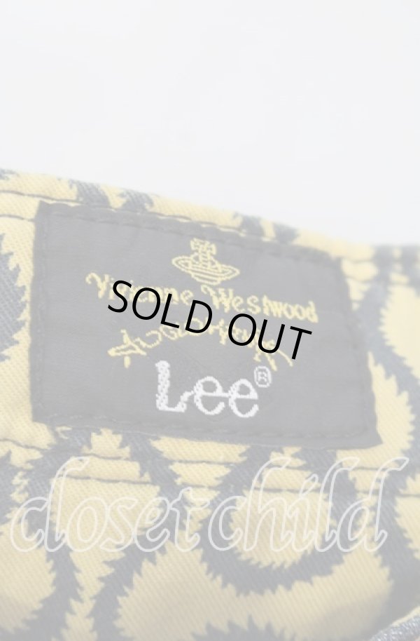 画像4: ヴィヴィアンウエストウッド Anglomania and Lee 中古 / BOMBARDIER サスペンダー付キハイウェストパンツ W28L33 インディゴｘイエロー  O-25-09-21-065-pa-YM-OS (4)