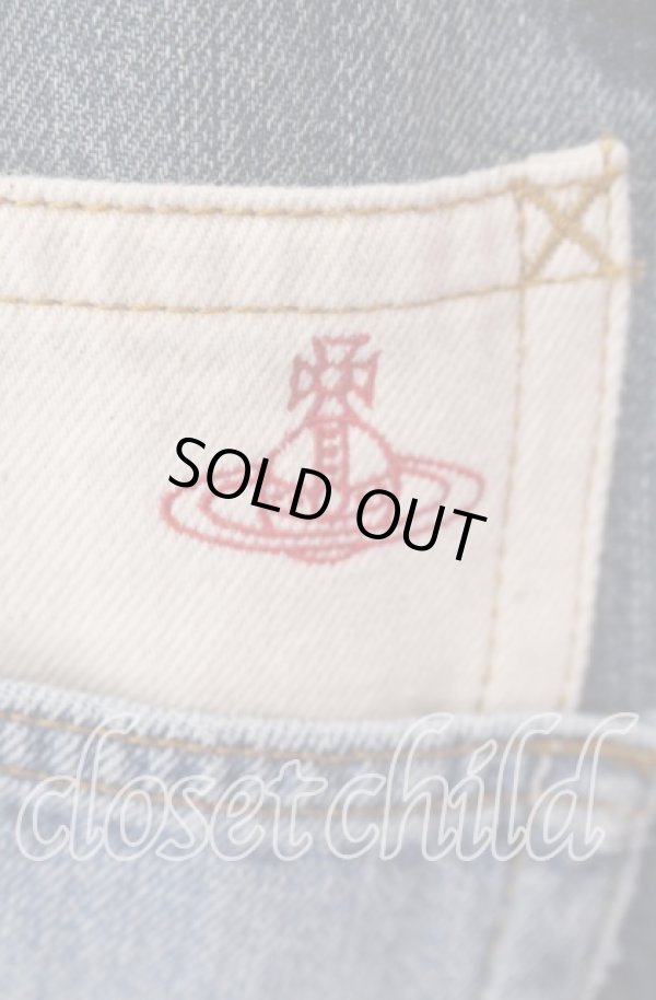 画像5: ヴィヴィアンウエストウッド 中古 / リーバイス 501 アップサイクル コレクション BANANA JEANS ジーンズ 03 ライトインディゴ×アイボリー  O-25-09-21-067-pa-IG-OS (5)