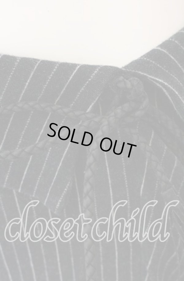 画像2: ヴィヴィアンウエストウッド 中古 / コットンストレッチストライプパンツ S ブラック  O-25-09-21-069-pa-YM-ZH (2)