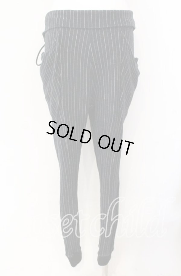 画像4: ヴィヴィアンウエストウッド 中古 / コットンストレッチストライプパンツ S ブラック  O-25-09-21-069-pa-YM-ZH (4)