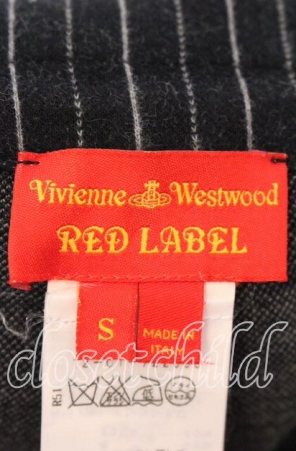 画像5: ヴィヴィアンウエストウッド 中古 / コットンストレッチストライプパンツ S ブラック  O-25-09-21-069-pa-YM-OS (5)