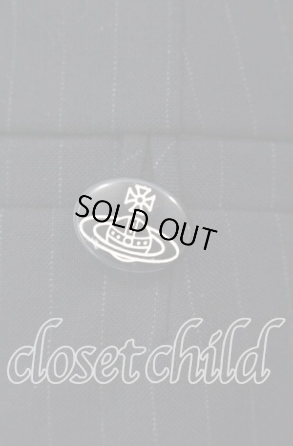 画像5: ヴィヴィアンウエストウッド 中古 / ピンストライプタックパンツ 1 ブラック  O-25-09-21-070-pa-IG-OS (5)