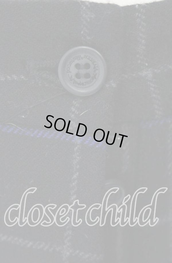 画像2: ANGLOMANIA 中古 / ウールチェックバルーンパンツ 36 ブラックｘブルー  O-25-09-21-071-pa-YM-OS (2)