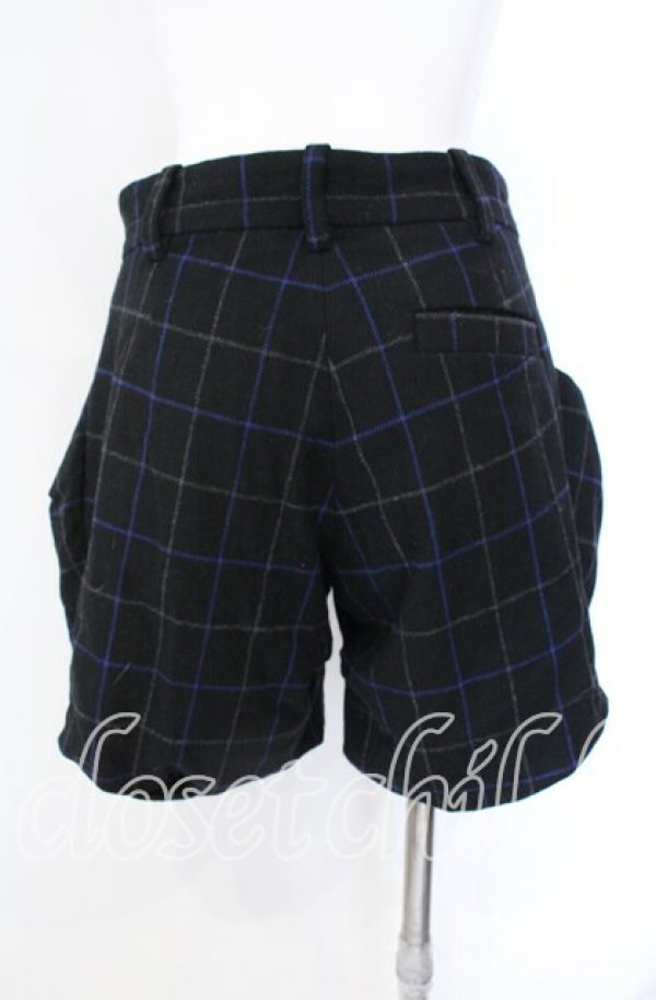 画像4: ANGLOMANIA 中古 / ウールチェックバルーンパンツ 36 ブラックｘブルー  O-25-09-21-071-pa-YM-OS (4)