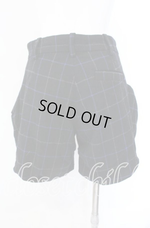 画像4: ANGLOMANIA 中古 / ウールチェックバルーンパンツ 36 ブラックｘブルー  O-25-09-21-071-pa-YM-OS (4)