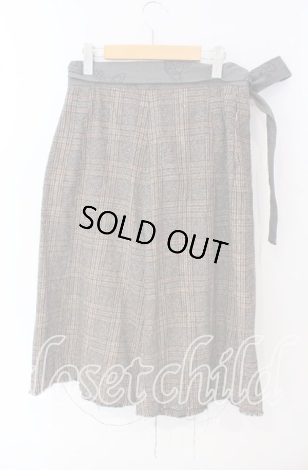 画像4: ヴィヴィアンウエストウッド MAN 中古 / WRAP LAYERED BLEED TROUSER パンツ 44 ブラウン×グレー  O-25-09-21-072-pa-IG-OS (4)