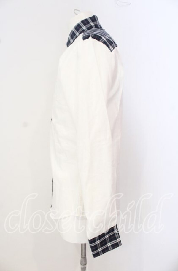 画像3: ヴィヴィアンウエストウッド MAN 中古 / DETAILD CHECK クラシックシャツ 44 ホワイト×ネイビー  O-25-09-21-073-bl-IG-OS (3)