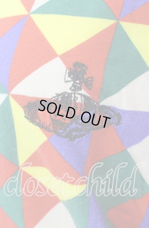 画像2: ANGLOMANIA 中古 / 総柄カットソー S マルチカラー  O-25-09-21-008-to-IG-OS (2)