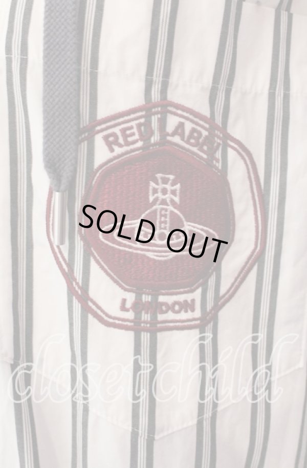 画像2: ヴィヴィアンウエストウッド 中古 / リブブロッキングストライプシャツワンピ 00 オフ×サックス  O-25-09-21-076-op-IG-ZH (2)