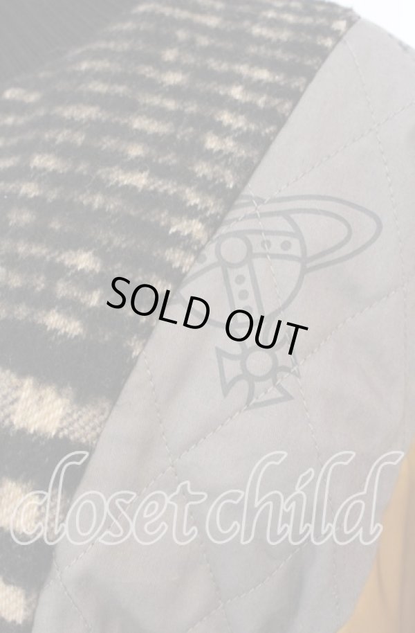 画像2: ヴィヴィアンウエストウッド 中古 / ブランケットチェックブロッキングバファージャケット 00 グレーｘマスタード  O-25-09-21-078-co-YM-OS (2)