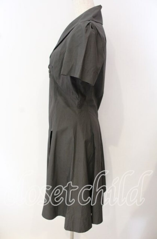 画像3: ヴィヴィアンウエストウッド 中古 / フロントZIP半袖ワンピース 2 グレー  O-25-09-21-079-op-IG-OS (3)